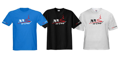 Coloured T-shirt designs